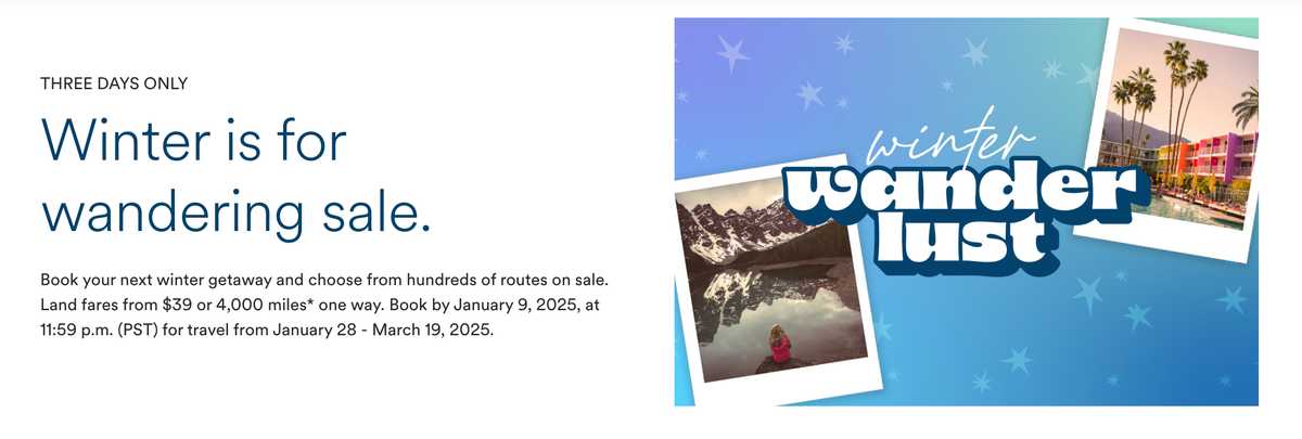 Alaska Airlines 2025 Winter Sale