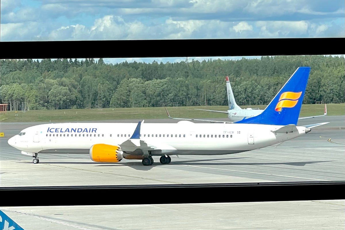 An Icelandair Boeing 737 MAX 9 at Stockholm Arlanda