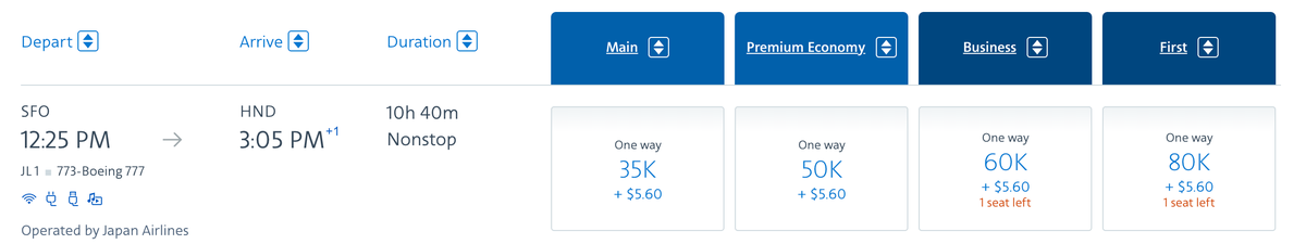 Book JAL via AA