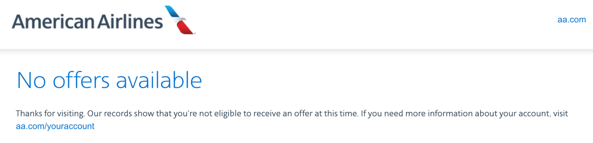 Buy American Airlines AAdvantage status no offer 2025