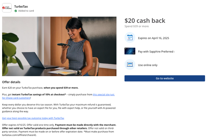 Chase Turbo Tax Offer Chase Turbo Tax Offer