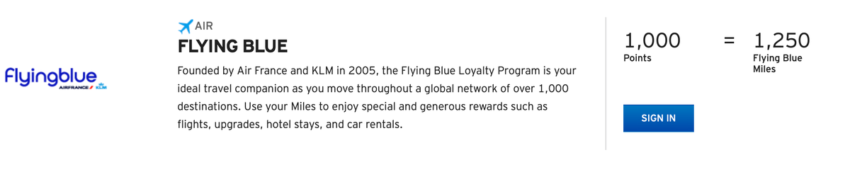 Citi Flying Blue transfer bonus