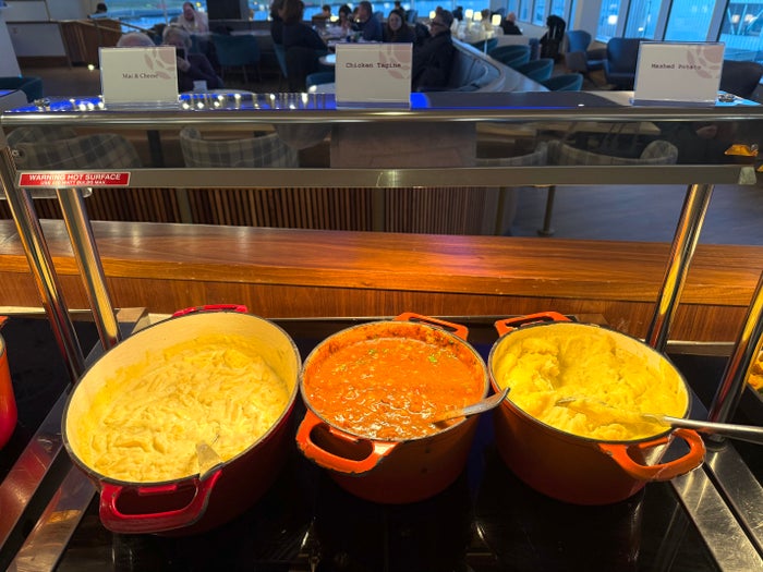 Edinburgh Airport Plaza Premium more hot dishes