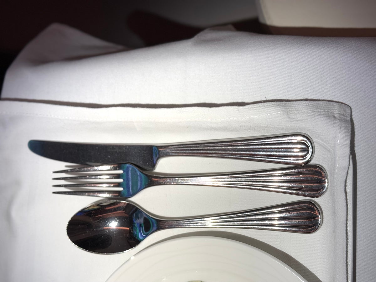 Emirates Airbus A350 business class FnB cutlery