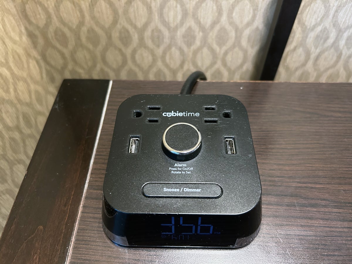 Hotel AKA Rittenhouse Square Philadelphia alarm clock power outlet