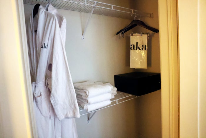 Hotel AKA Rittenhouse Square bedroom closet Hotel AKA Rittenhouse Square bedroom closet