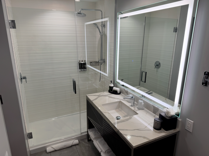 Hyatt Centric Las Olas Fort Lauderdale bathroom shower sink Hyatt Centric Las Olas Fort Lauderdale bathroom shower sink