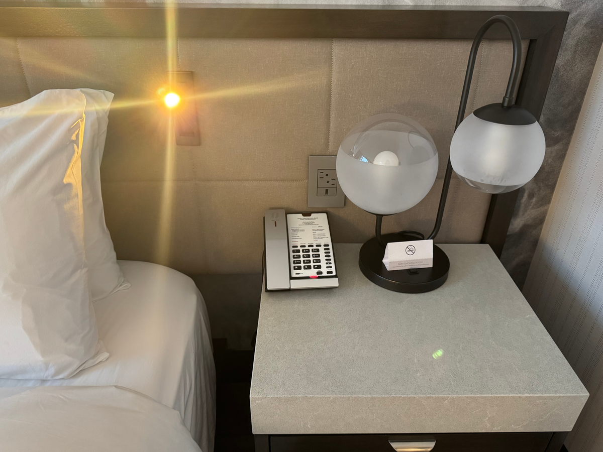 Hyatt Centric Las Olas Fort Lauderdale bedroom nightstand reading light