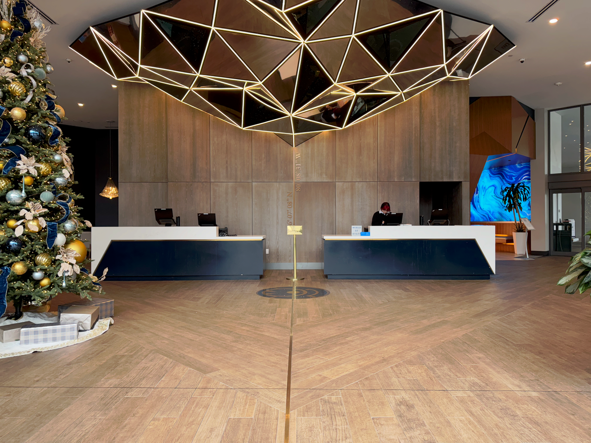 Hyatt Centric Las Olas Fort Lauderdale lobby reception desk