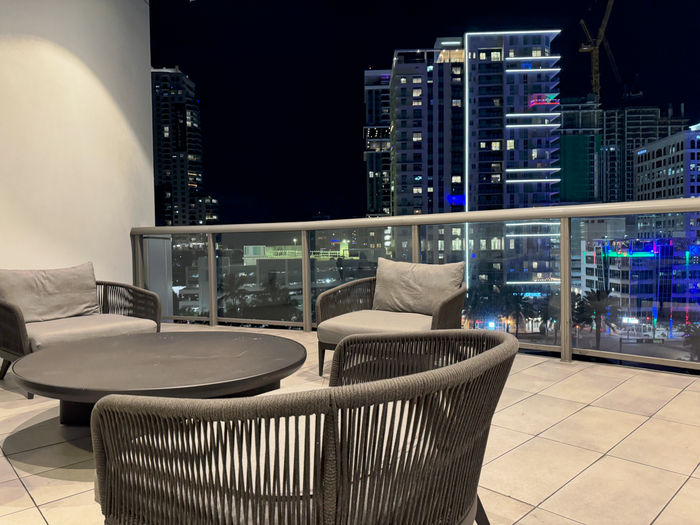 Hyatt Centric Las Olas Fort Lauderdale outdoor balcony Hyatt Centric Las Olas Fort Lauderdale outdoor balcony