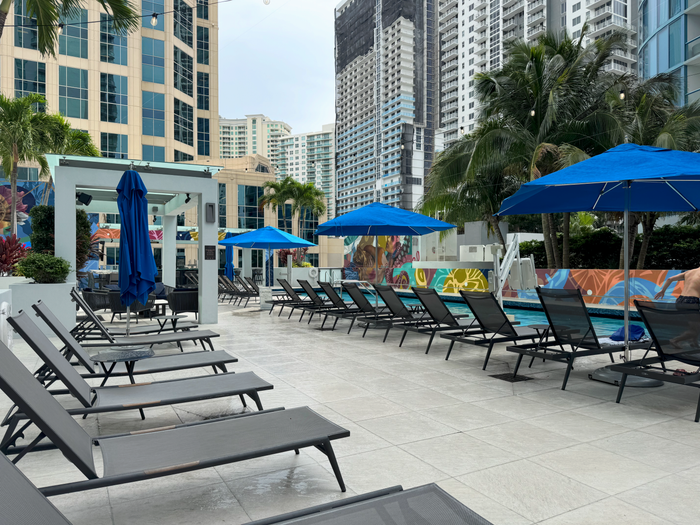 Hyatt Centric Las Olas Fort Lauderdale pool seating Hyatt Centric Las Olas Fort Lauderdale pool seating