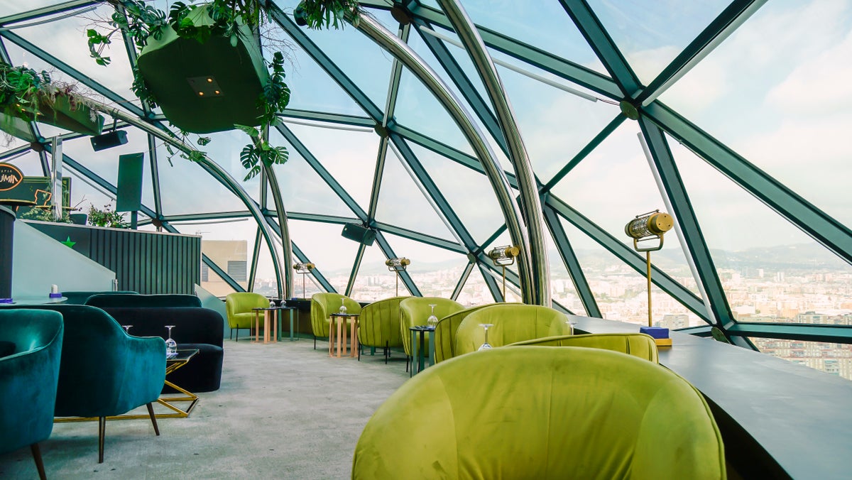 seating in glass dome