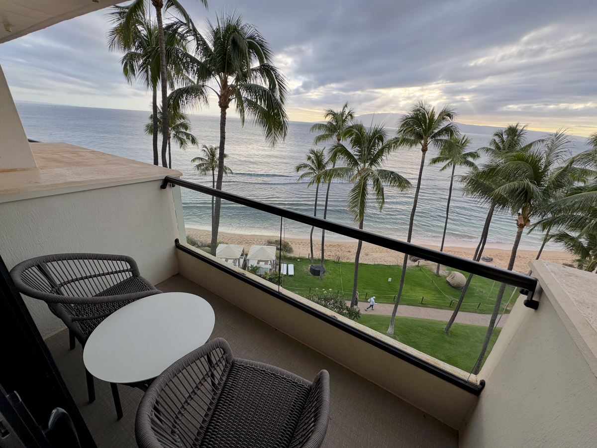 Hyatt Regency Maui Resort and Spa oceanfront balcony