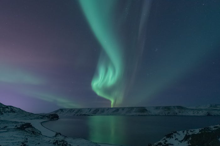 Iceland sky northern lights