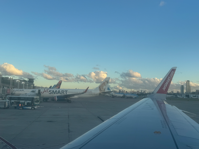 JetSmart A320 outside planes JetSmart A320 outside planes