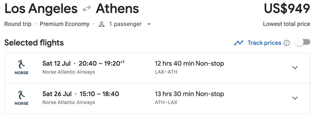 LA to Athens in July