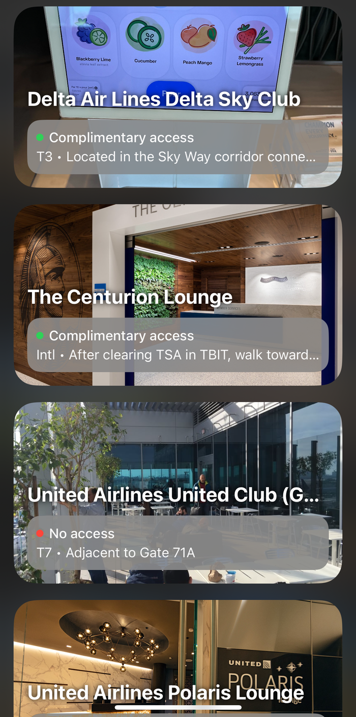 Loungepedia app LAX lounge access Loungepedia app LAX lounge access