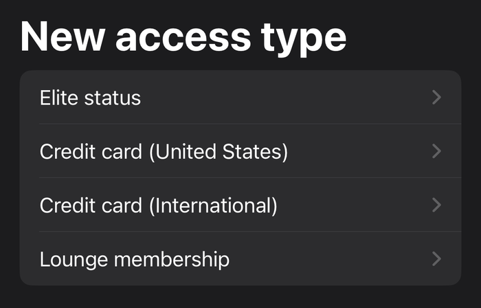 Loungepedia app add access type Loungepedia app add access type