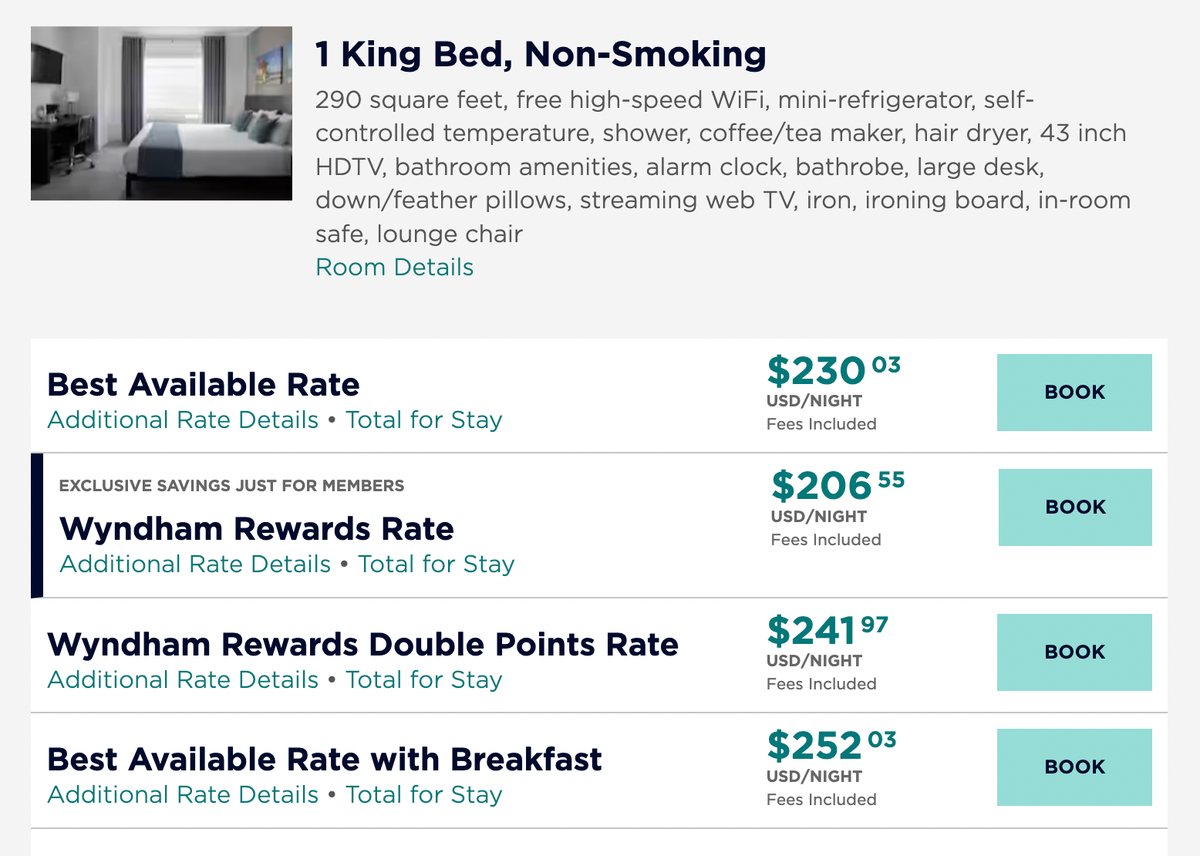 MB Hotel Rates example