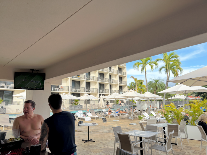 Maui Coast Hotel Kihei pool view from bar