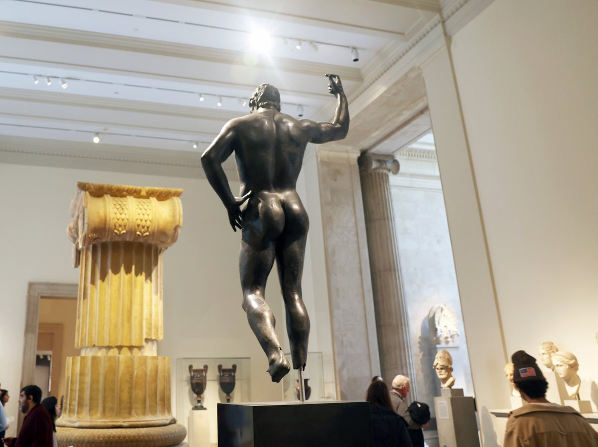 Metropolitan Museum of Art New York City ancient Greek statue butt