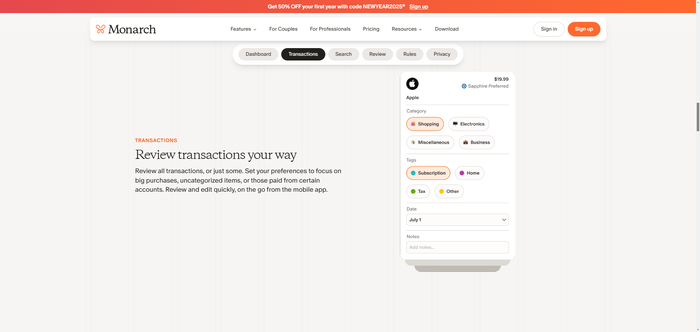 Monarch Money credit card spending app Monarch Money credit card spending app