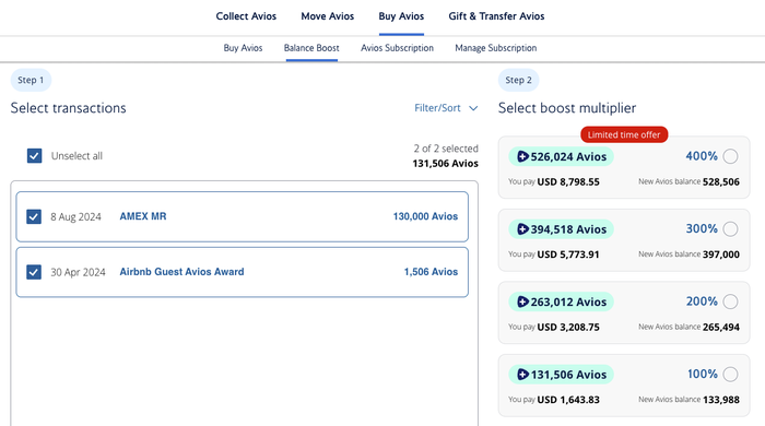 Multiply British Airways Avios 2 transactions Multiply British Airways Avios 2 transactions
