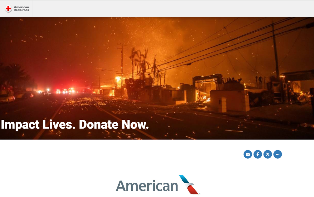 Red Cross LA Wildfire Response Landing Page