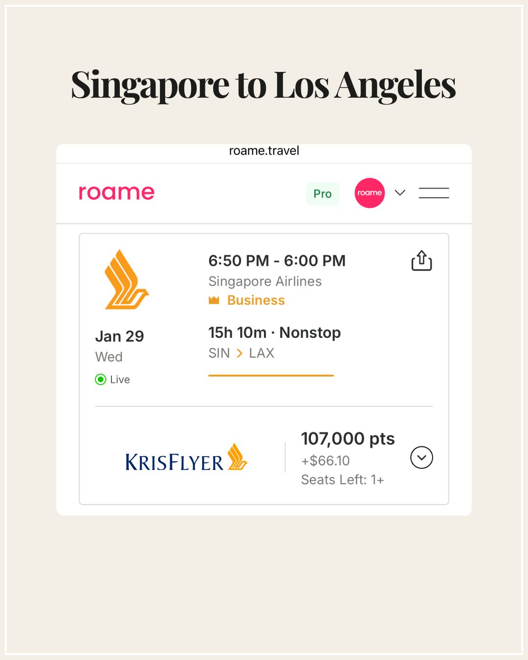 Roame.travel search