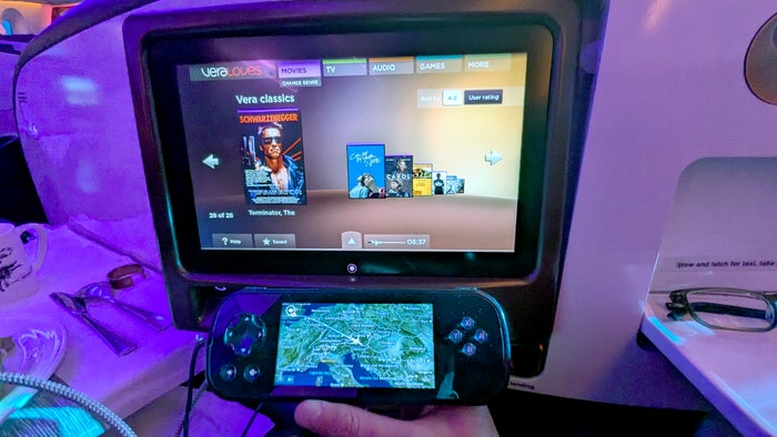 Virgin Atlantic B787 Upper Class IFE and Map Virgin Atlantic B787 Upper Class IFE and Map