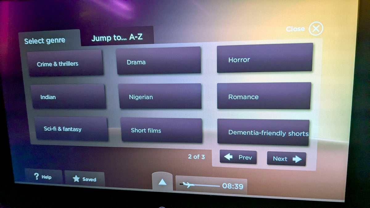 Virgin Atlantic B787 Upper Class IFE