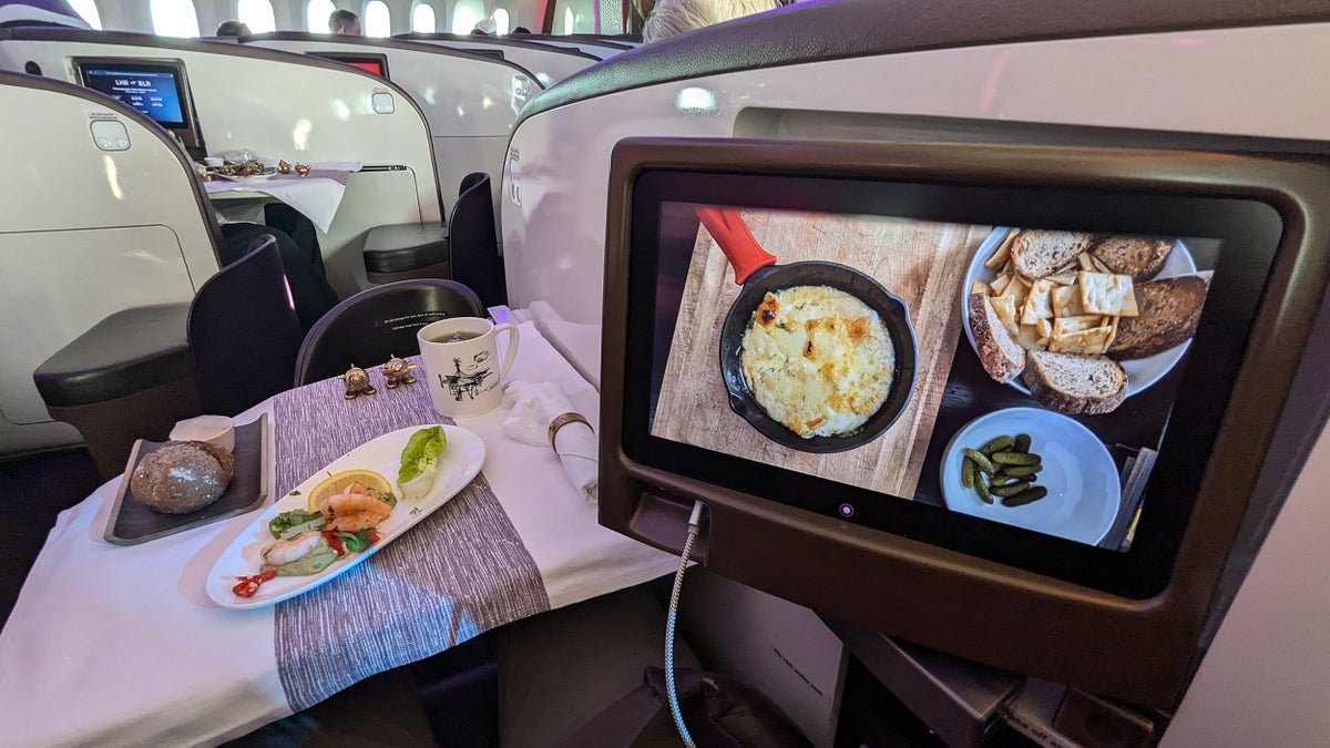 Virgin Atlantic B787 Upper Class Lunch Appetizer