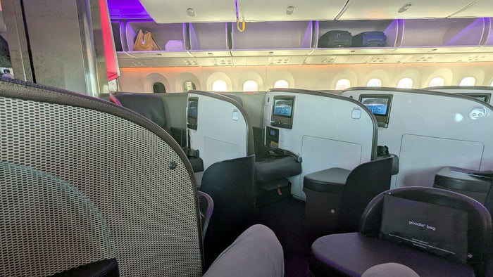 Virgin Atlantic B787 Upper Class Seat View Virgin Atlantic B787 Upper Class Seat View