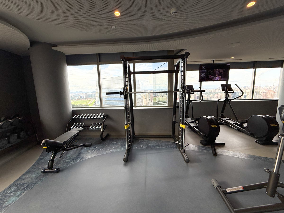 W Sao Paulo Brazil Marriott fitness center rack