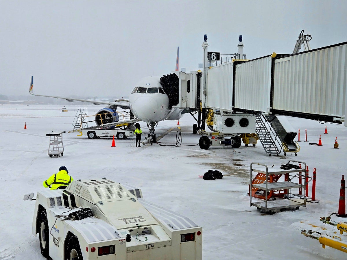 Weather Delay Plane at Gate