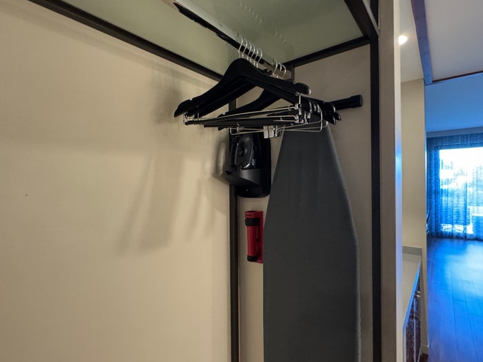 AC Hotel by Marriott Maui Wailea King Ocean View Suite closet ironing board hangers