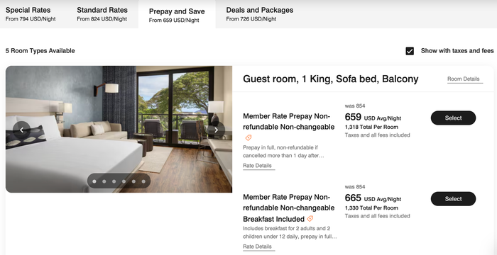 AC Hotel by Marriott Maui Wailea close in rate prepay