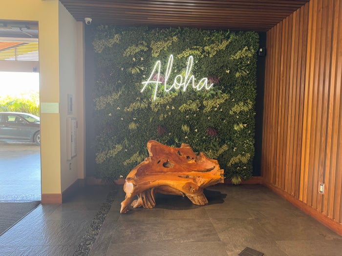 AC Hotel by Marriott Maui Wailea lobby aloha sign