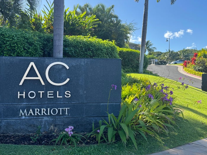 AC Hotel by Marriott Maui Wailea sign at entry