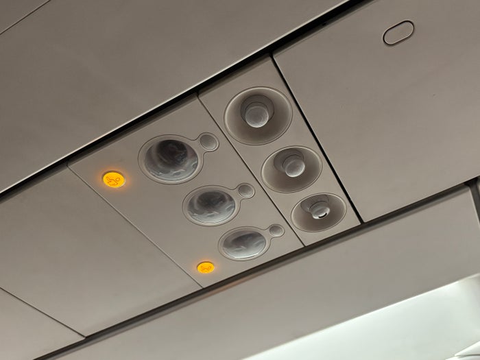 Air India A320 Economy DOH BOM lights air