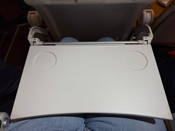 Air India A320 Economy DOH BOM tray table