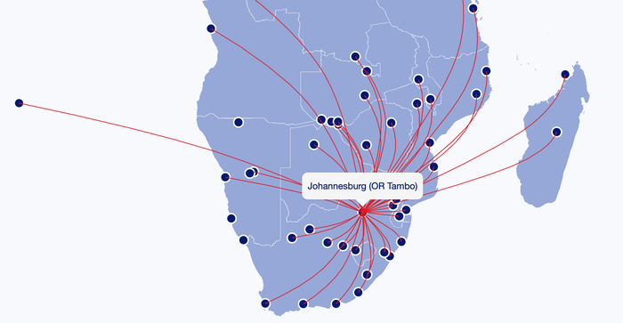 Airlink Route Map Airlink Route Map