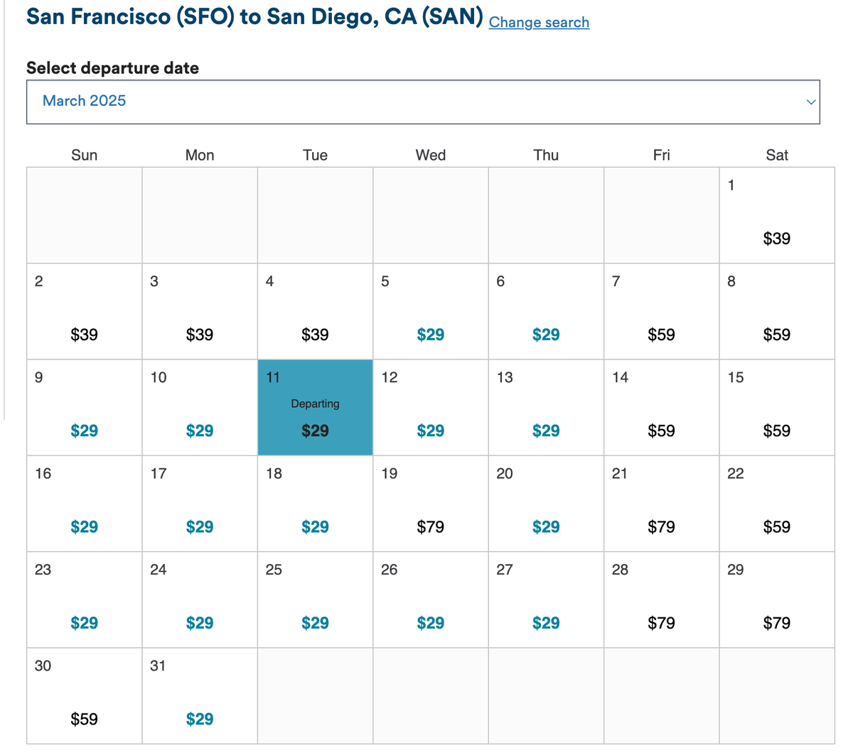 Alaska Air SFO SAN