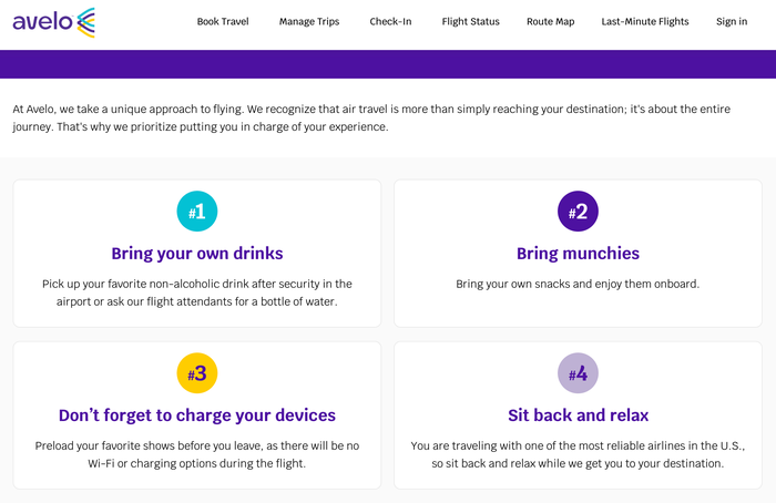 Avelo inflight offerings prepare for flight Avelo inflight offerings prepare for flight