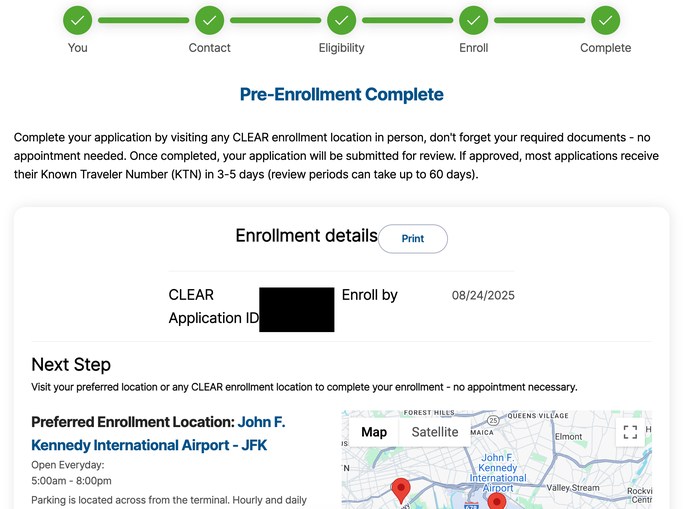 CLEAR Application ID CLEAR Application ID
