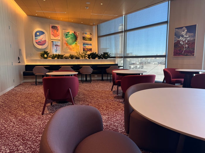 Capital One Lounge Las Vegas back seating area closeup Capital One Lounge Las Vegas back seating area closeup