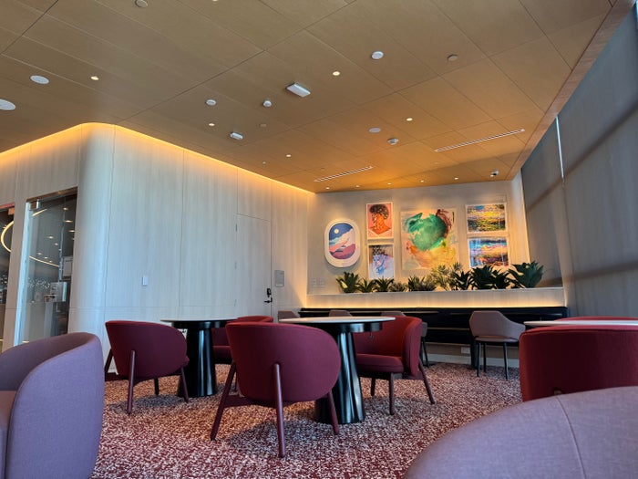 Capital One Lounge Las Vegas back seating area eye level Capital One Lounge Las Vegas back seating area eye level