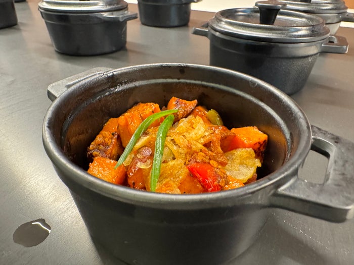 Capital One Lounge Las Vegas buffet chili crisp sweet potato hash Capital One Lounge Las Vegas buffet chili crisp sweet potato hash