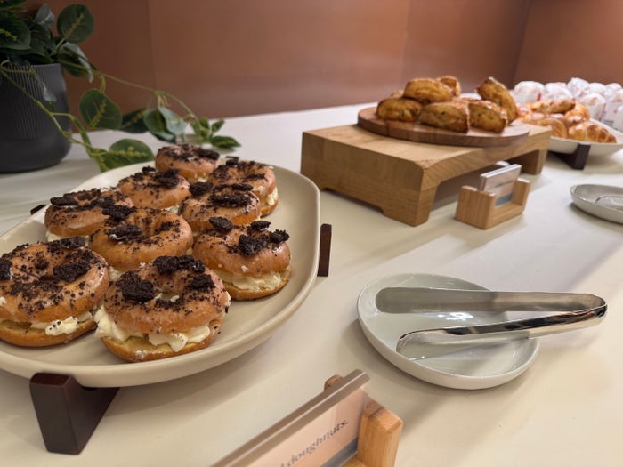 Capital One Lounge Las Vegas grab go pastries closeup Capital One Lounge Las Vegas grab go pastries closeup
