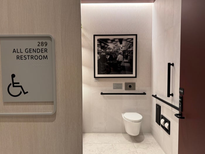 Capital One Lounge Las Vegas restroom door Capital One Lounge Las Vegas restroom door